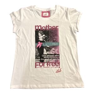 ETOILE Women’s Mother Graphic Short Sleeve Tee Shirt White Size Large